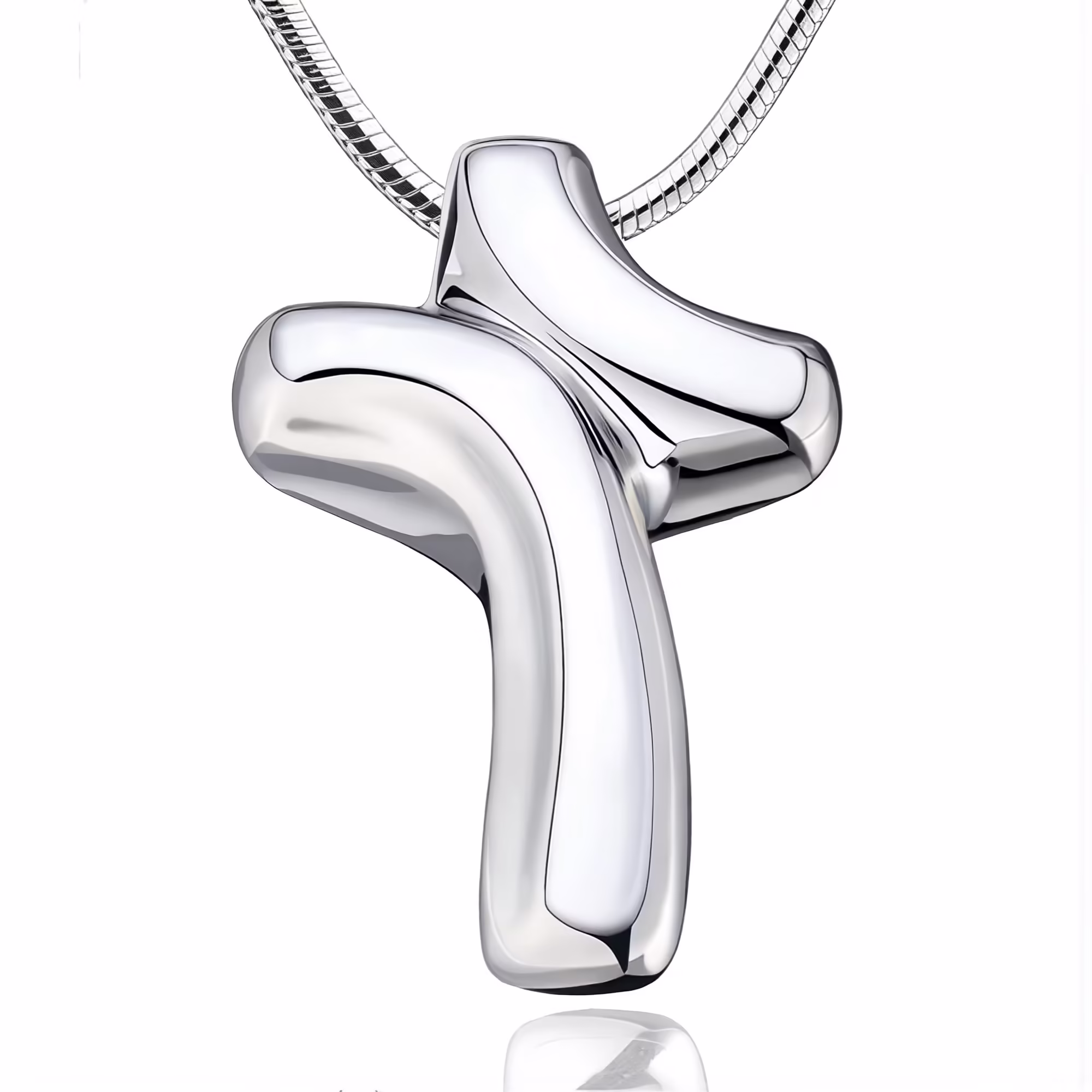 silver United Cross Cremation Necklace