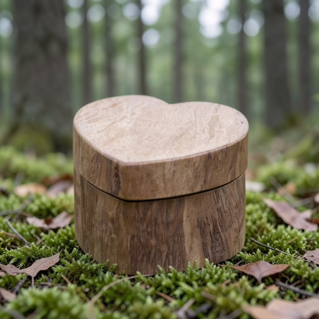 woodgrain biodegradable urn